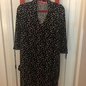 Black pokadot maternity dress